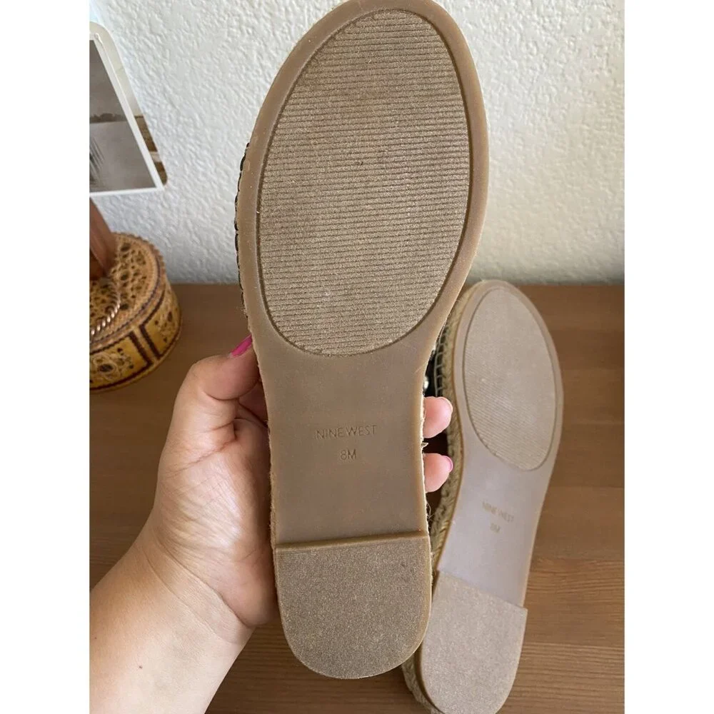 NWOT Nine West Espadrille Slide Sandals - Picture 5 of 7